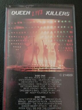 Queen "Live Killers" Cassette Tape